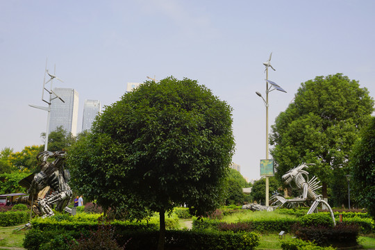 长沙橘子洲公园雕塑