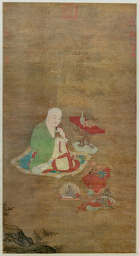 趙伯駒海神聽講圖
