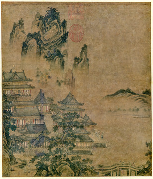 趙伯駒漢宮春曉圖