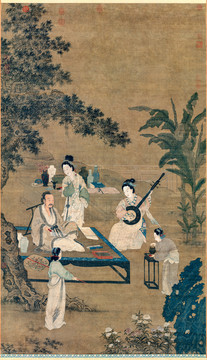李嵩聽(tīng)琴圖
