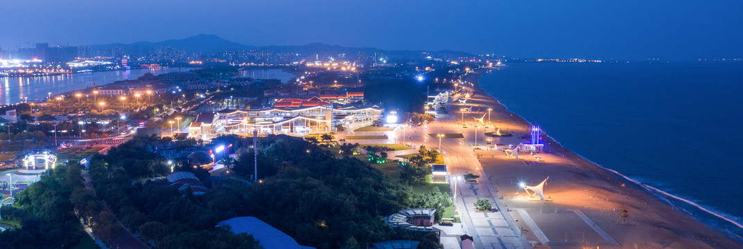 日照城市风光夜景