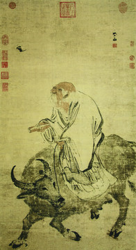張?zhí)祚Y李耳騎牛圖