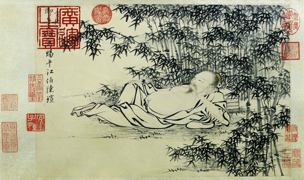 朱瞻基竹林高臥圖