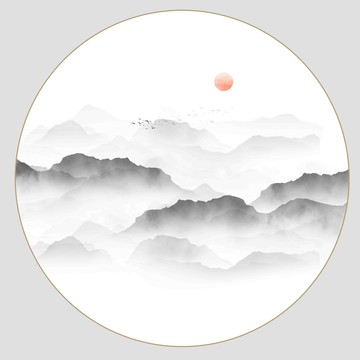 新中式山水裝飾畫