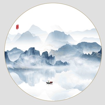 水墨山水装饰画