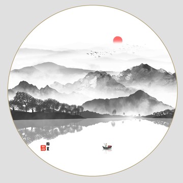 山水裝飾畫