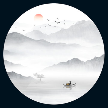 山水裝飾畫