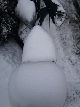 自行车上的雪