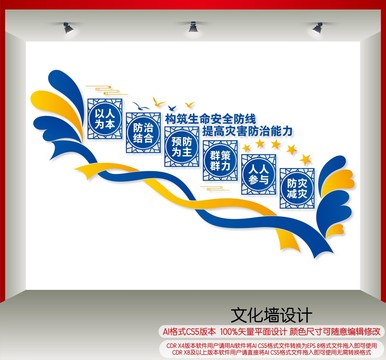 防災(zāi)減災(zāi)樓梯文化墻
