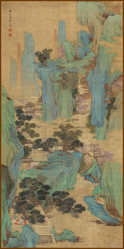 呂煥成春山聽阮圖