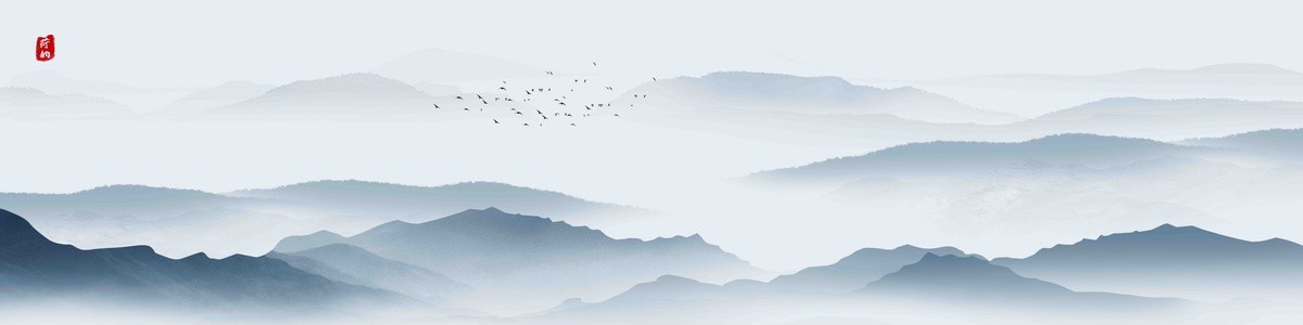 意境中式大幅水墨畫(huà)