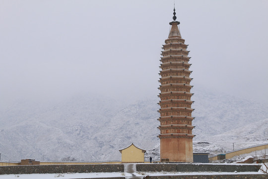 宁夏贺兰山拜寺口双塔