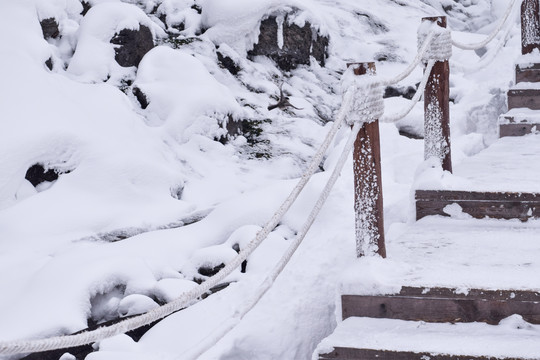 长白山雪景冬季