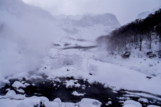 长白山雪景冬季