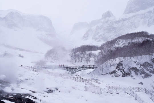 长白山雪景