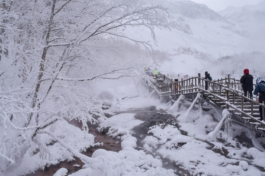 长白山雪景