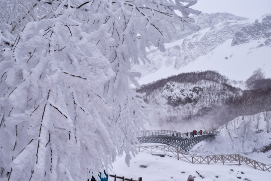 长白山雪景