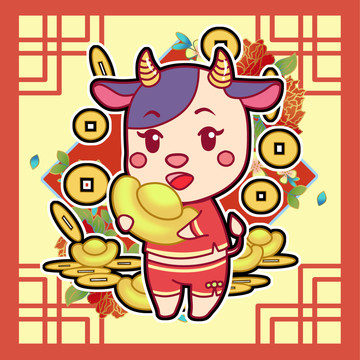牛年抱元寶