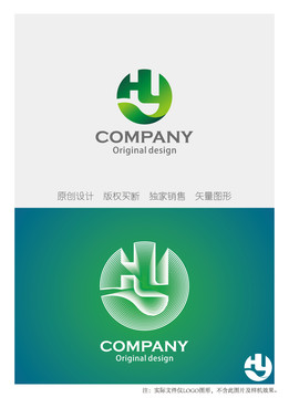 HY字母组合logo设计