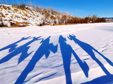 雪地剪影