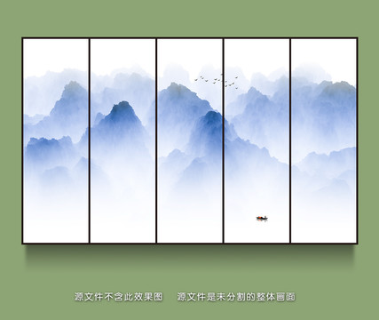 抽象意境水墨山水畫