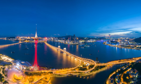 澳门海湾夜景