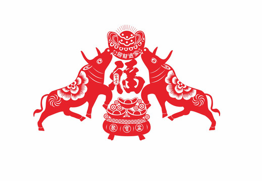 牛年剪紙