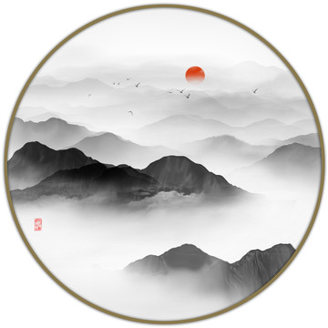 水墨山水畫