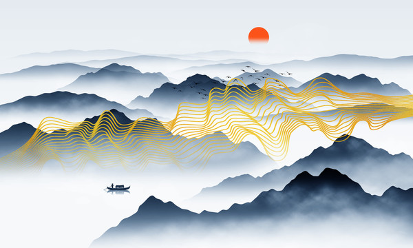 新中式抽象山水
