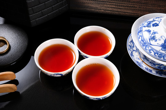 潮汕功夫茶三杯武夷山大紅袍5