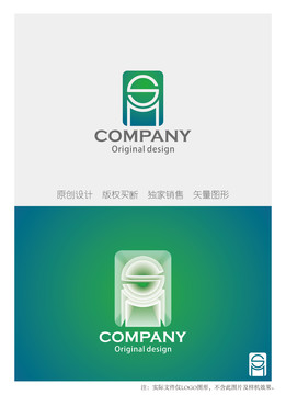 SM字母logo设计