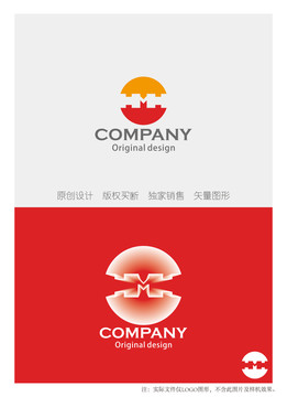 HM字母组合logo设计