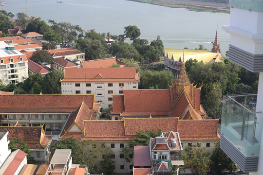 柬埔寨金边市中心景观