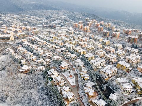 武隆仙女山雪景航拍