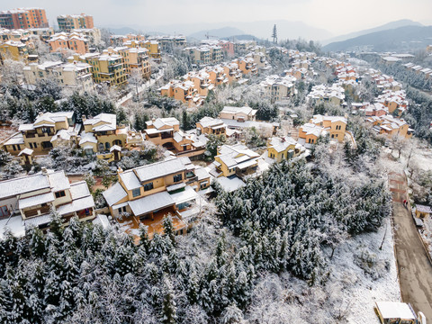 武隆仙女山雪景航拍