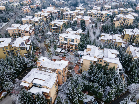 武隆仙女山雪景航拍