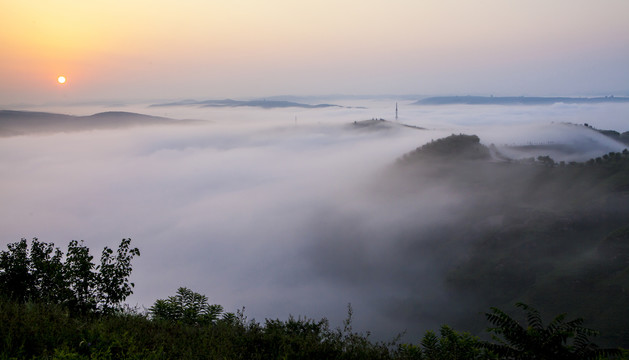 高原晨雾