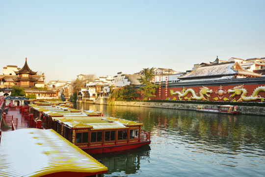 雪后秦淮河美景