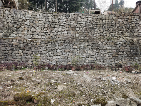 石块墙背景