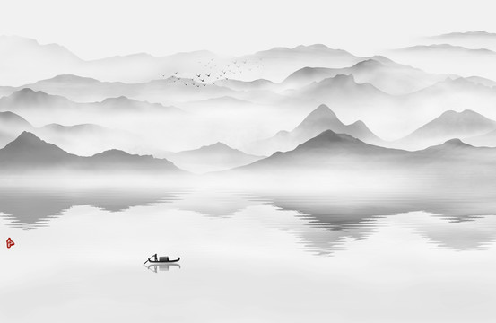 新中式山水畫
