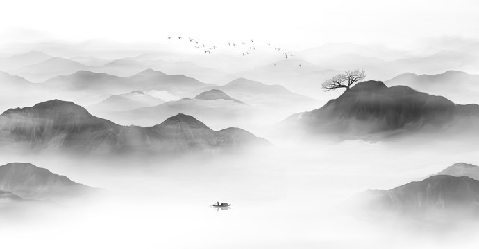 水墨山水畫(huà)
