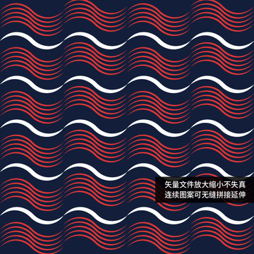 矢量背景波浪印花圖案