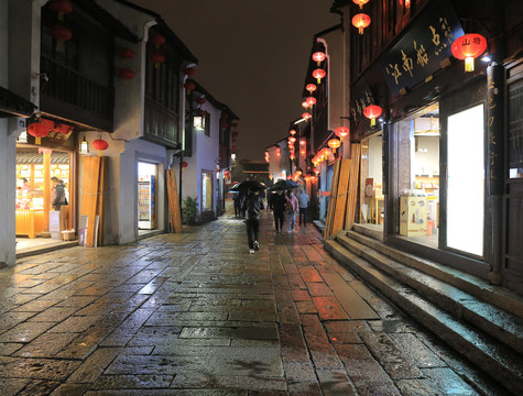 苏州山塘街夜景