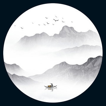 山水裝飾畫