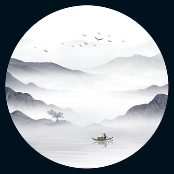 山水裝飾畫