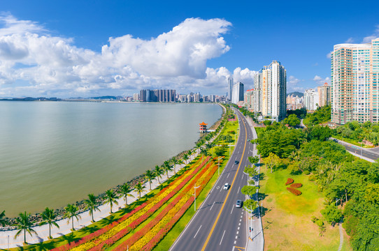 广东珠海香洲区城市风光