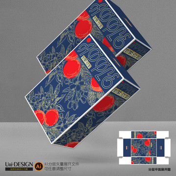 世界一號(hào)蘋果包裝設(shè)計(jì)展開圖