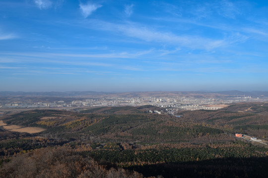 延吉市帽儿山公园俯瞰