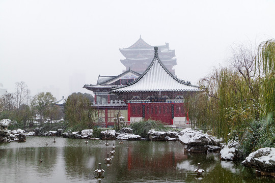 滕王阁雪景