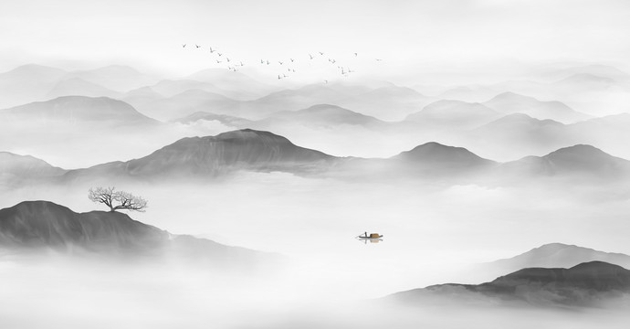 水墨山水畫